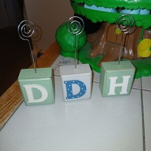 Pre-Loved Initial Photo Holders. Three.